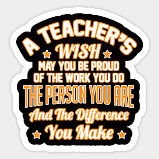 A Teacher Wish Sticker